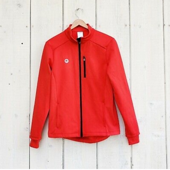 Prewalski women's Red Cycling Running Thermal Windproof Jacket Size M - Picture 1 of 5